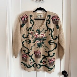 Vintage 90s granny cottagecore sweater size large